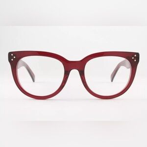 ⭐️Celine Translucent Red Frames Glasses—Frame Only—GORGEOUS!! Italy—Like New!